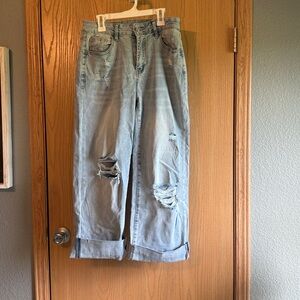 Distressed Light Blue Jeans